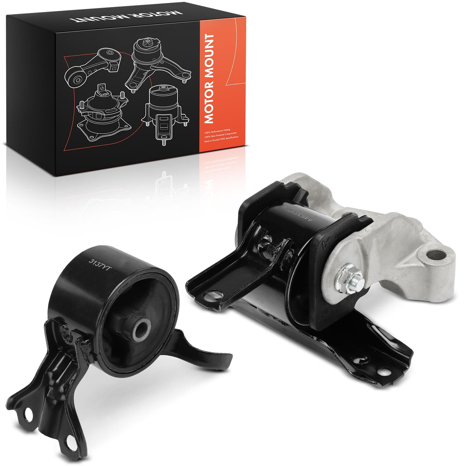 Frankberg 1x Supporto Motore Con Supporto + 1x Supporto del cambio Compatibile con Lancer VIII Sportback CXA 1.8L C-Crosser Enterprise VU VV 2.2L Outlandel II CWW 2.0L Lancer VIII CYA CZA EM-3137