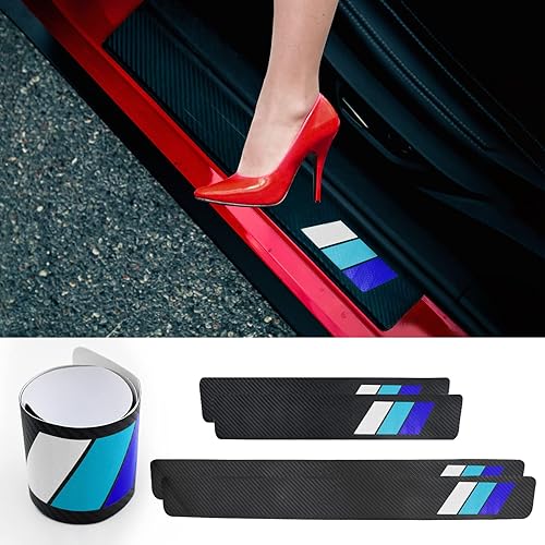 Miniatura 2 de Adhesivos protectores de umbral de puerta tricolor para Tacoma Tundra 4Runner Sequoia Rav4 Highlander (paquete de 4, azul)