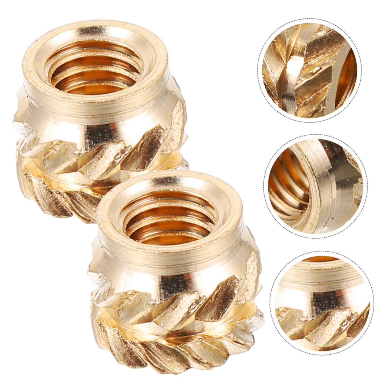 M3 130Pcs Brass Threaded Inserts Knurled Nuts for Plastic 3D Printing