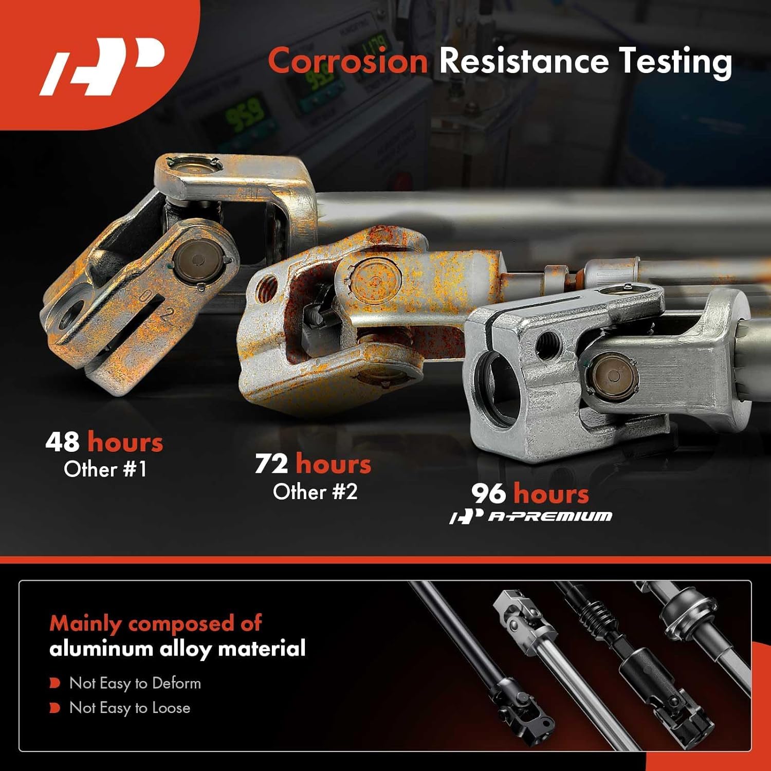 A-Premium Lower Steering Shaft Steering Column Shaft Compatible with BMW E53 Series X5 2000 2001 2002 2003 2004 2005 2006, Replace # 32306762277