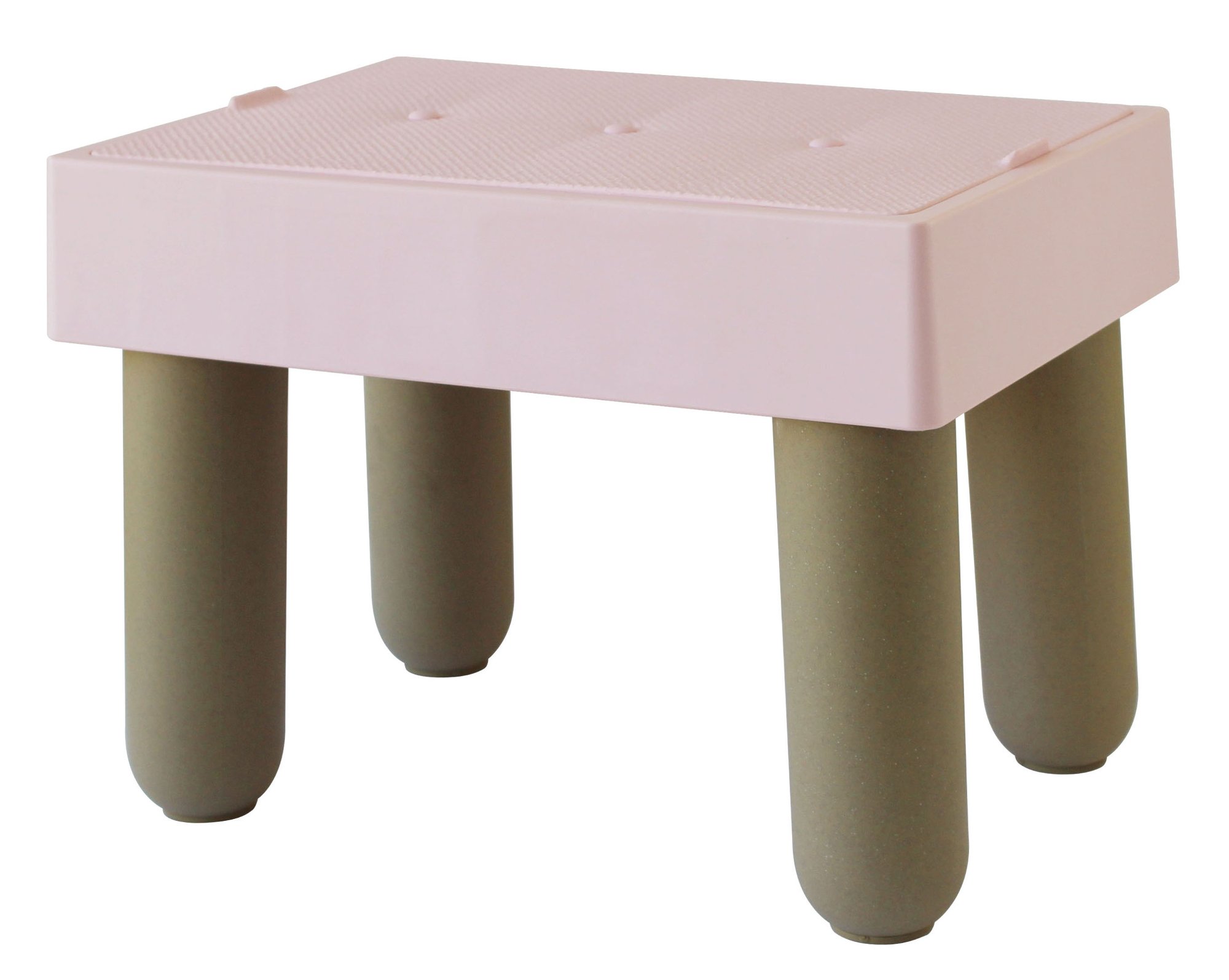 Tabouret rose Stepfill petit meuble d'appoint et marchepied enfant