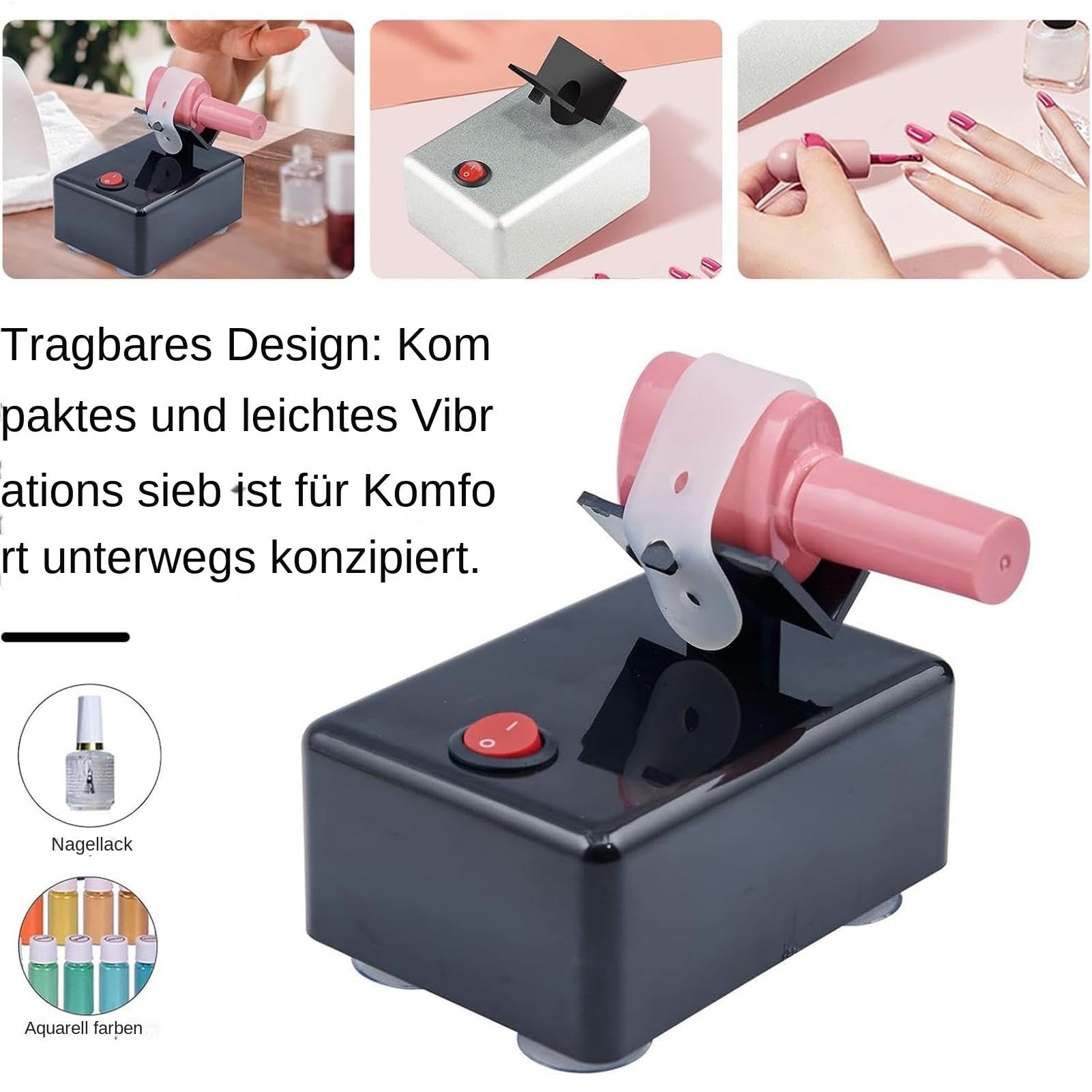 Nagellack - Shaker, Nagellack-Mixer | Tragbarer Nagellackstreuer,tragbarer Nagellack-Shaker, Professionelle Nagellack-Shaker-Maschine Für Nagelkunst