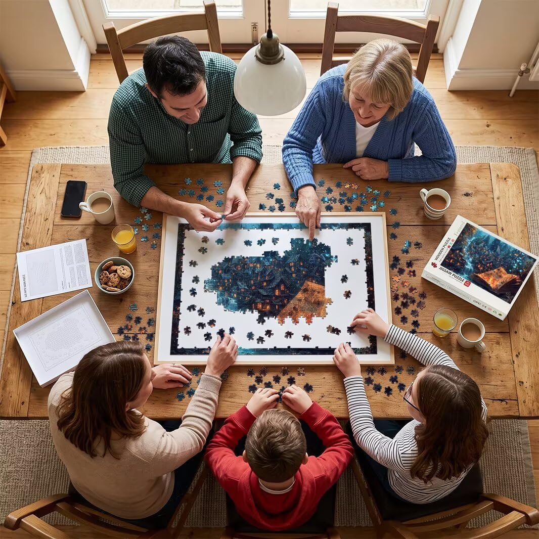Puzzle 1000 elementów dla dorosłych, niemożliwe fantazyjne puzzle dla