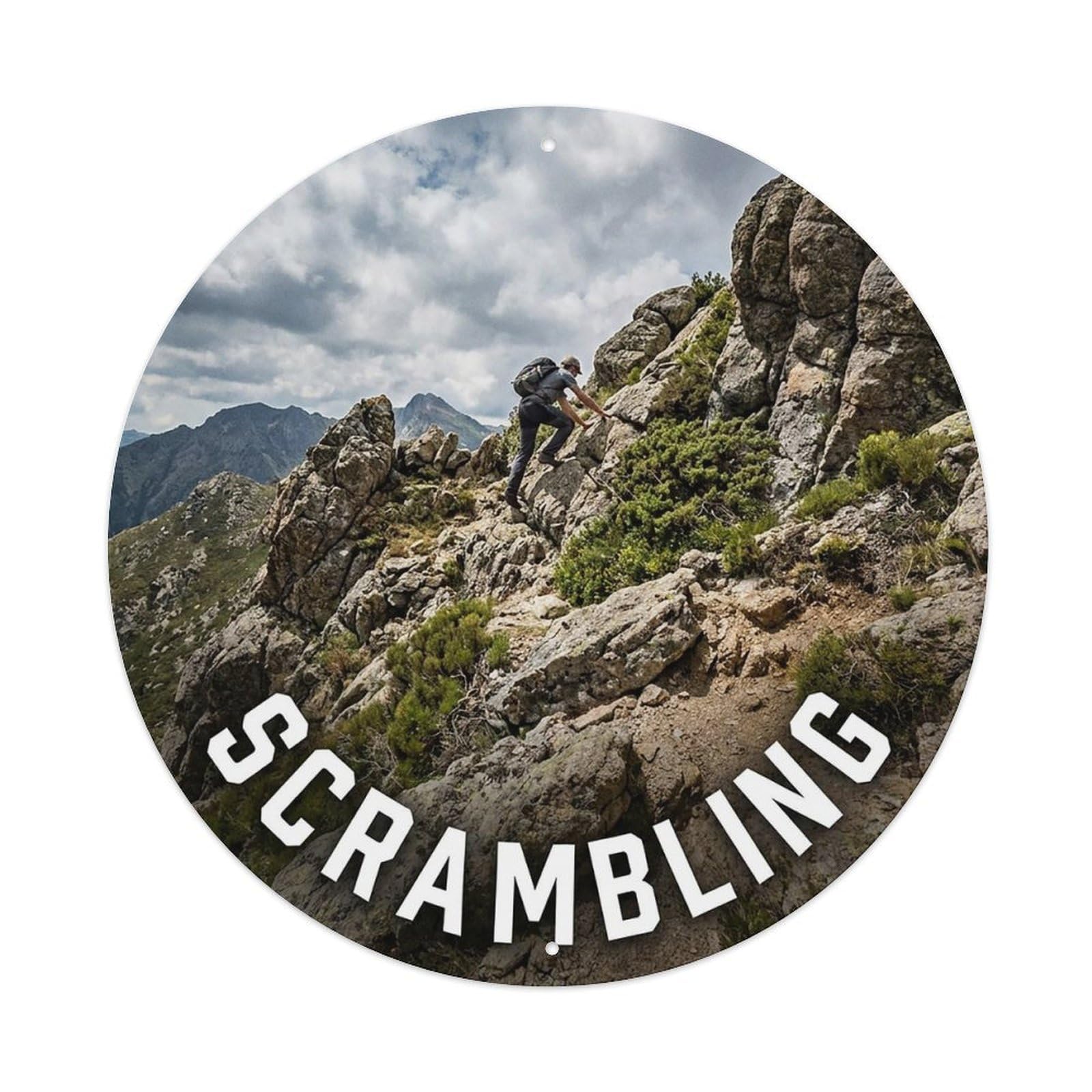 Vintage Scrambling Extreme Sports Vintage Metal Tin Sign Plaque Wall Decor for Cafe, Club Bar, Office, Garden Metal Poster 8x8Inch