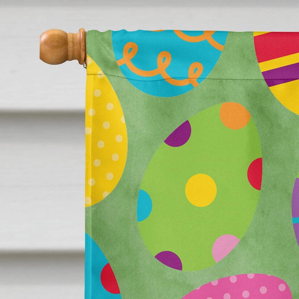 Caroline's Treasures LH9407CHF Australian Cattle Dog Easter Eggtravaganza House Flag Large Porch Sleeve Pole Decorative Outside Yard Banner Artwork Wall Hanging, Polyester, House Size, Multicolor