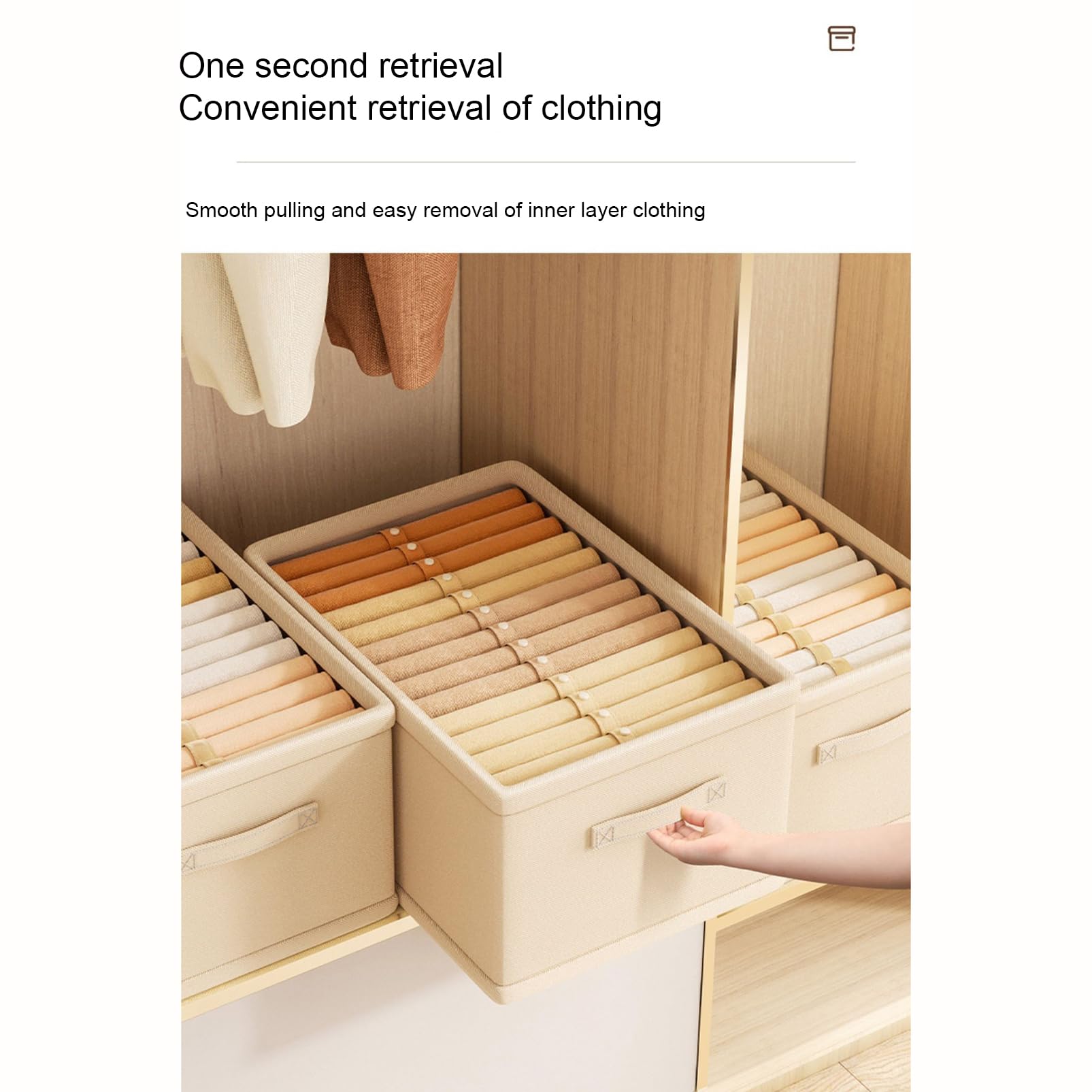 Divisor Organizador de Cajones de Ropa para Armario, Paquete de 4 Cajas de Almacenamiento Plegables para Ropa Interior, Corbatas, Camisas, Camisetas Finas, Sujetadores