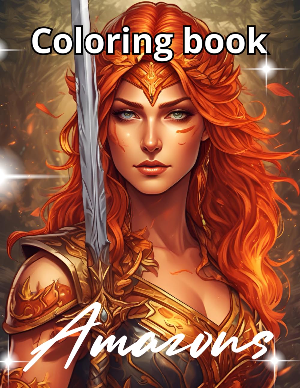 Amazon Warrior Coloring Book: Amazon Warrior Coloring Book - Powerful women, horses, epic fantasy and intricate designs for adults