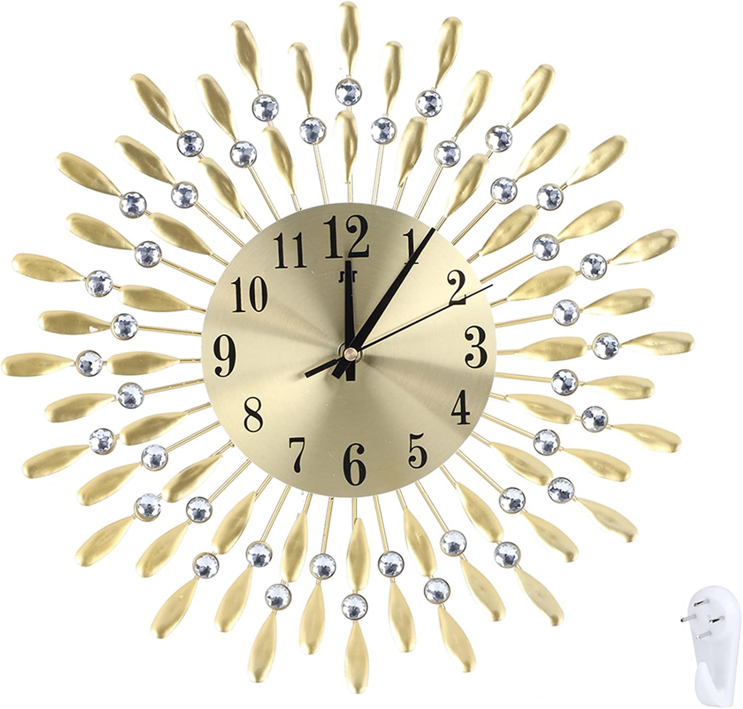 31.5 X 17.7 Inch Decorative 3d Metal Wall Clock - Metal Wall Art Clock For Living Room Bedroom Decor, Similar To Stock, See Our Pics!