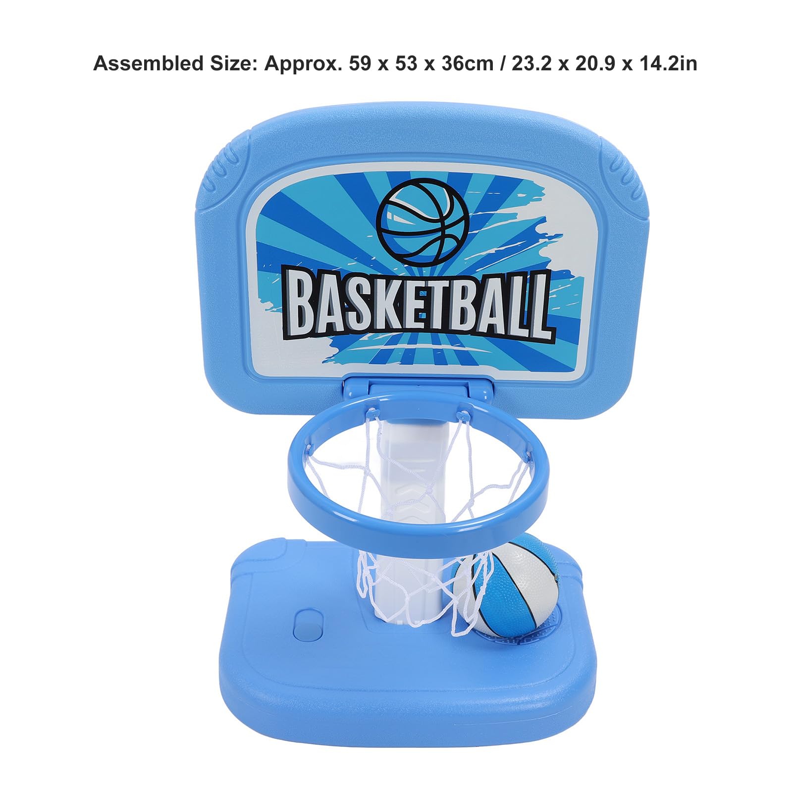 Juego de baloncesto interactivo en la piscina con canasta de baloncesto para piscina, altura ajustable para interior y exterior, incluye 2 bombas de pelota