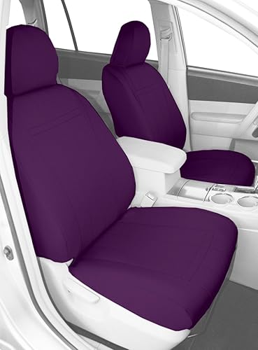 CalTrend NeoSupreme - Fundas de asiento delanteras para Nissan Cube 2012-2014, color morado y morado
