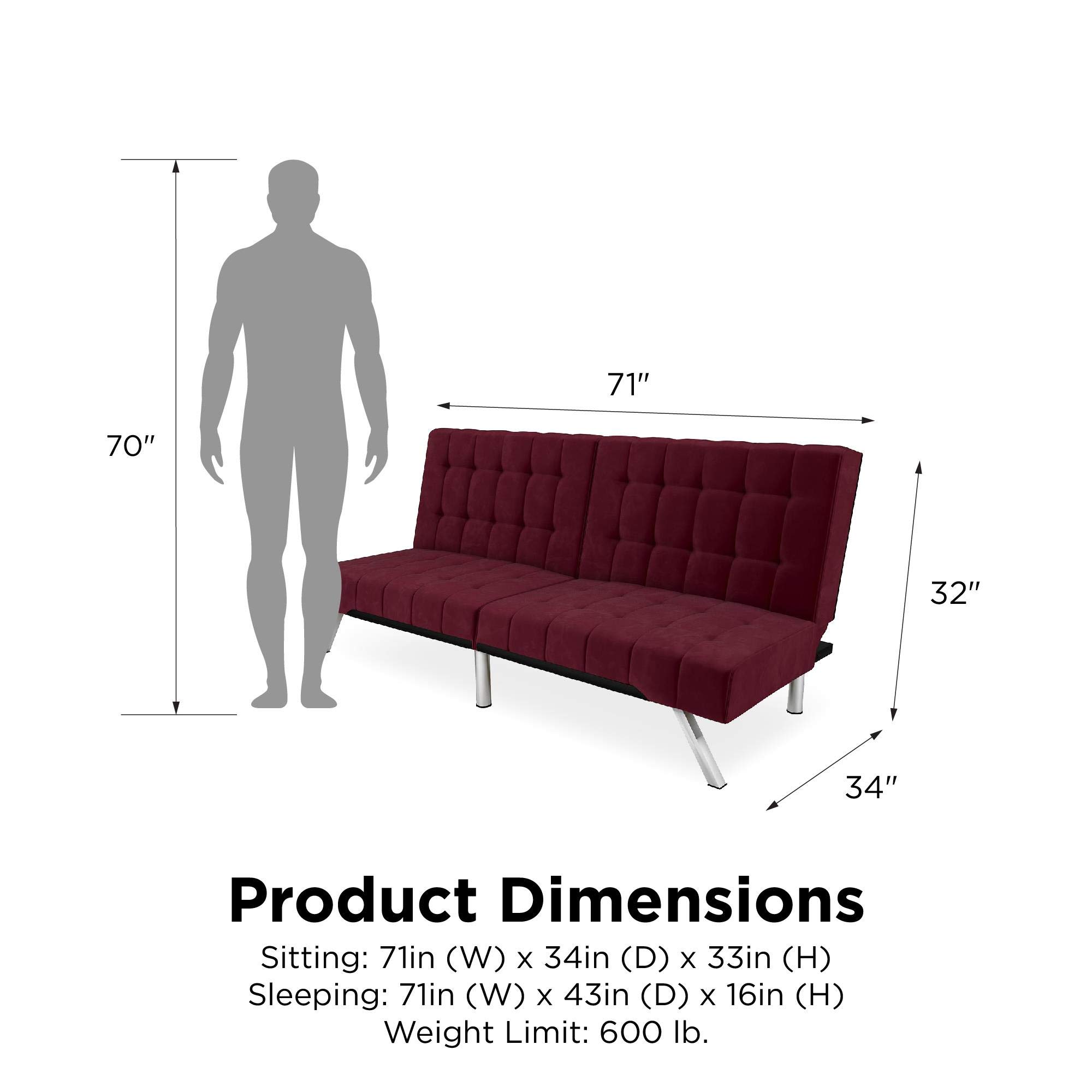Dhp Emily Futon Couch Bed Dimensions Clearance innoem.eng.psu.ac.th