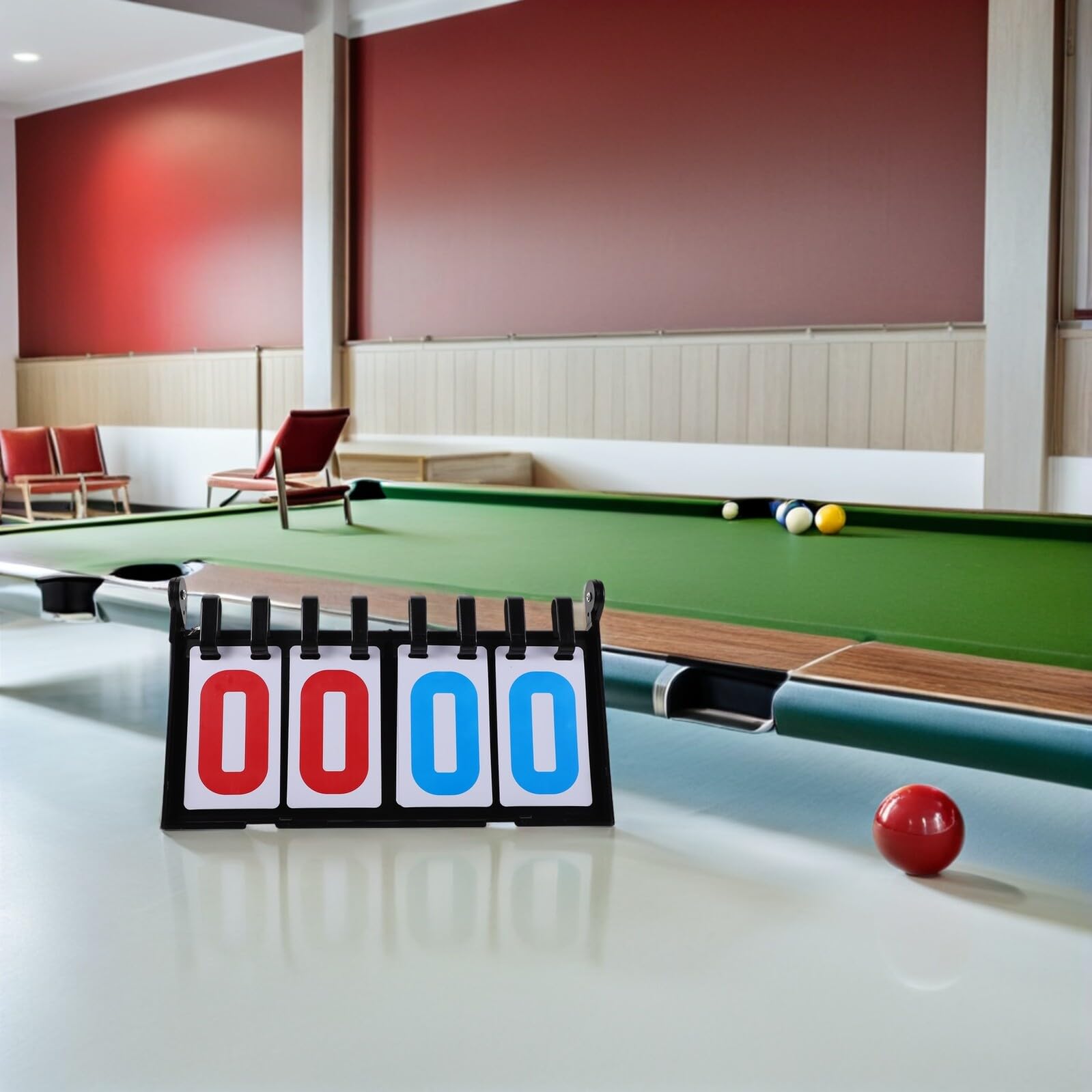 ABOOFAN Tragbare Sportanzeigetafel mit Flip Zahlen für Basketball Tennis Volleyball Baseball Billard Tischfußball Leichtes Tisch Scoreboard für Präzise Punktezählung bei Wettkämpfen und