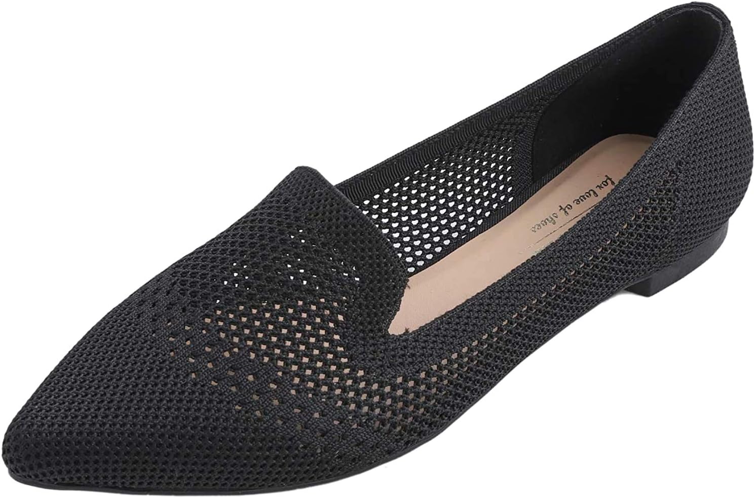 Black Pointed Loafer Knit