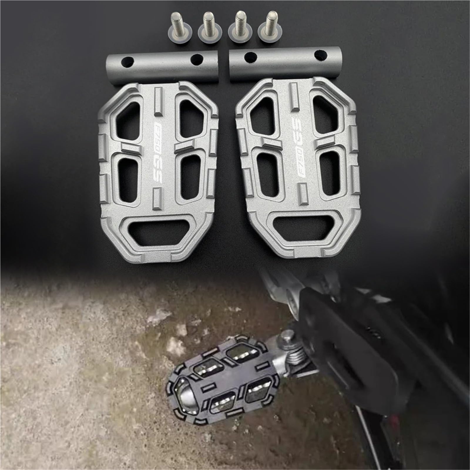Repose-Pieds CNC Larges en aluminium taillé masse pour moto F750GS