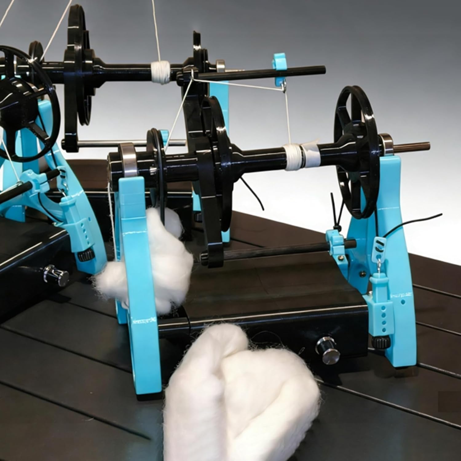 Kit Filatoio Elettrico, Filatoio con Avvolgitore, con Pedale, velocità Regolabile, Marce avanti E Indietro, per Filare Lana, Cotone, Seta E Altre Fibre White