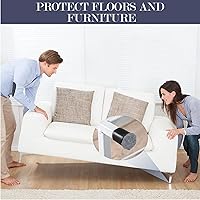 Vista 7 de Pllieay Paquete de 2 rollos de tiras de fieltro autoadhesivas de servicio pesado, almohadillas de fieltro para muebles, cintas de fieltro para pisos