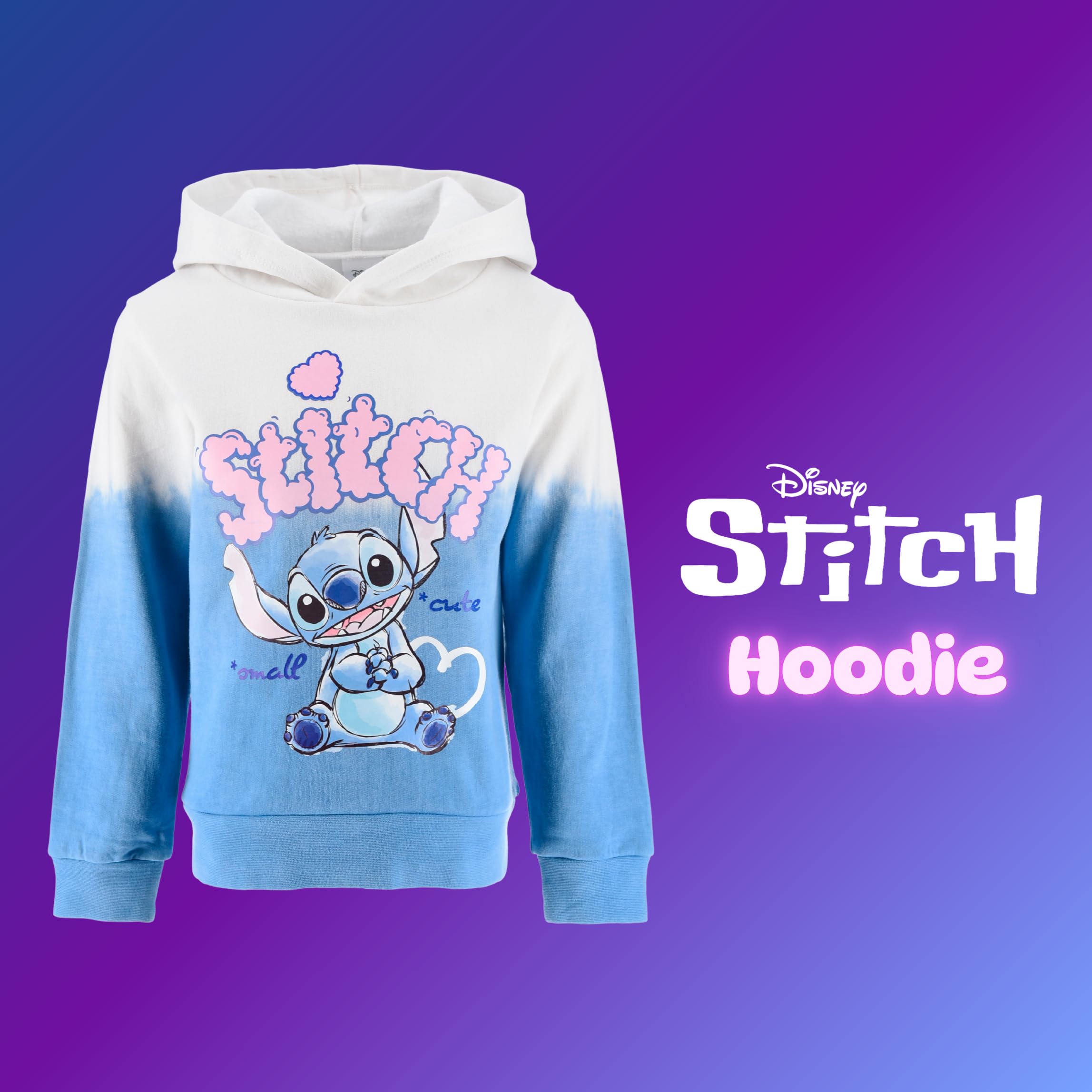 Disney Stitch Sudadera con Capucha para Niñas Tallas 3-8 Años