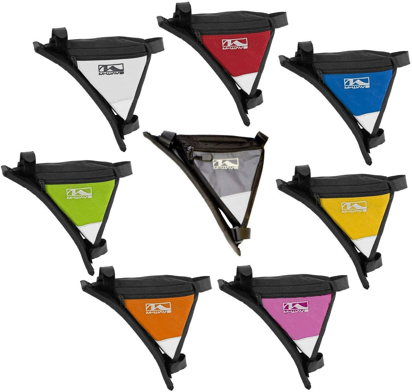 M-Wave Triangle Corner Sport Bicycle Cycling Road Bike Frame Storage Pannier Top Tube Bag Pouch 8 Colours (Grey)