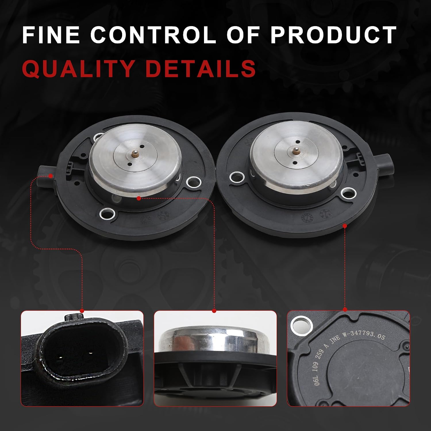 06J109259A Engine Camshaft Adjuster Magnet Kit Cylinder Head Solenoid Valve 95810925910 Compatible with VW Jetta Golf Beetle Tiguan Passat Audi A1 A3 A4 A5 A6 A7 A8 Q3 Q5 TT Seat Skoda Porsche