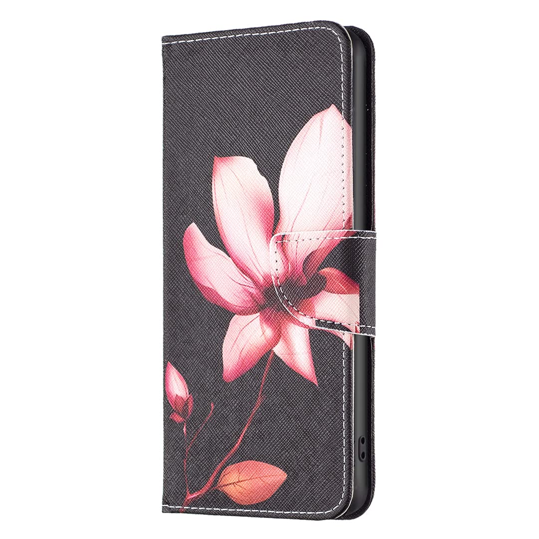 Cover Compatibile con iPhone 11, Premium Pelle PU Portafoglio Flip Libro Custodia per iPhone 11 [Protezione Completa] - ragazza e fiore