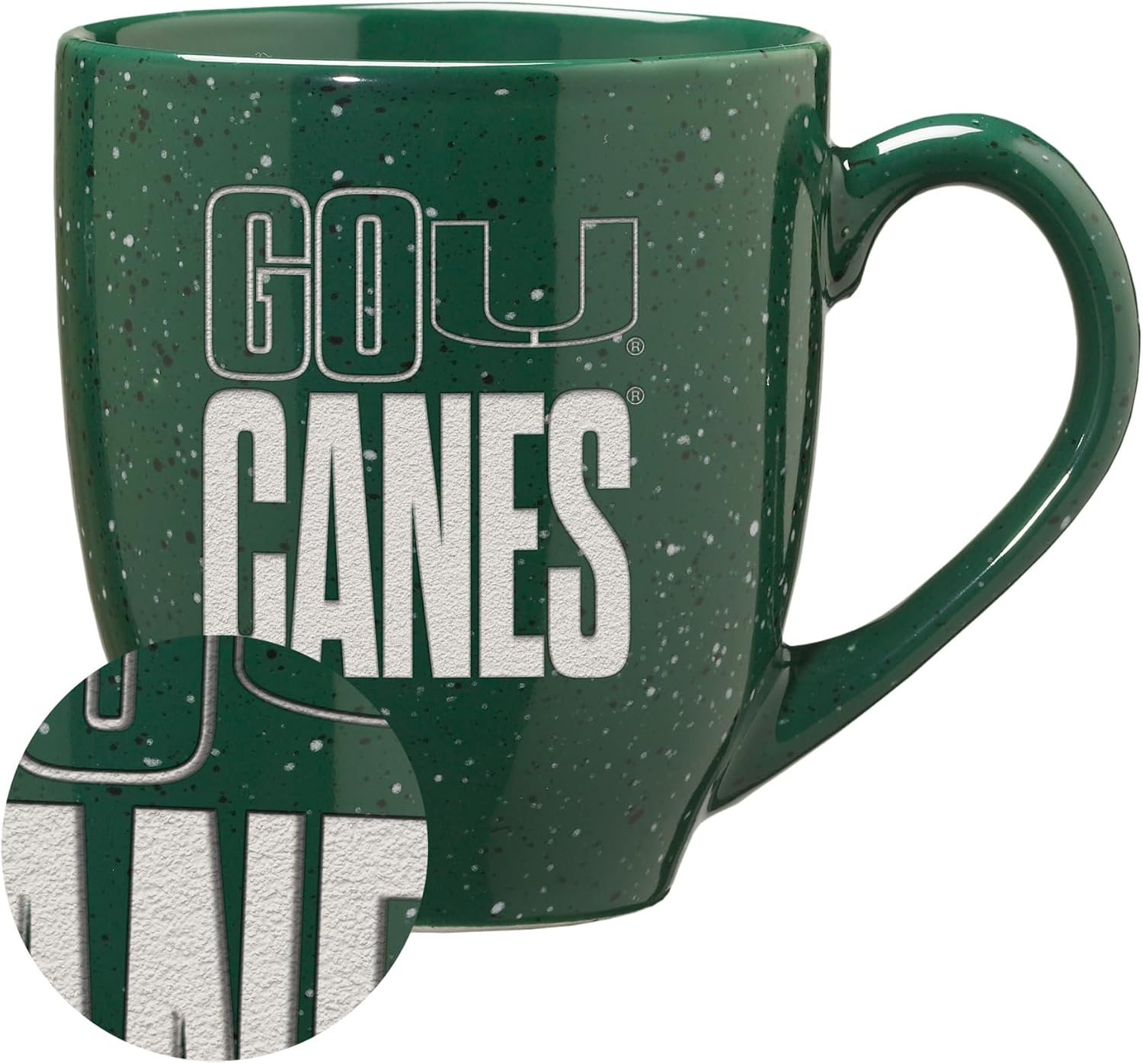 Rico Industries NCAA Wisconsin Badgers Team Slogan 16 oz Team Color Laser Engraved Speckled Ceramic Coffee Mug image 5