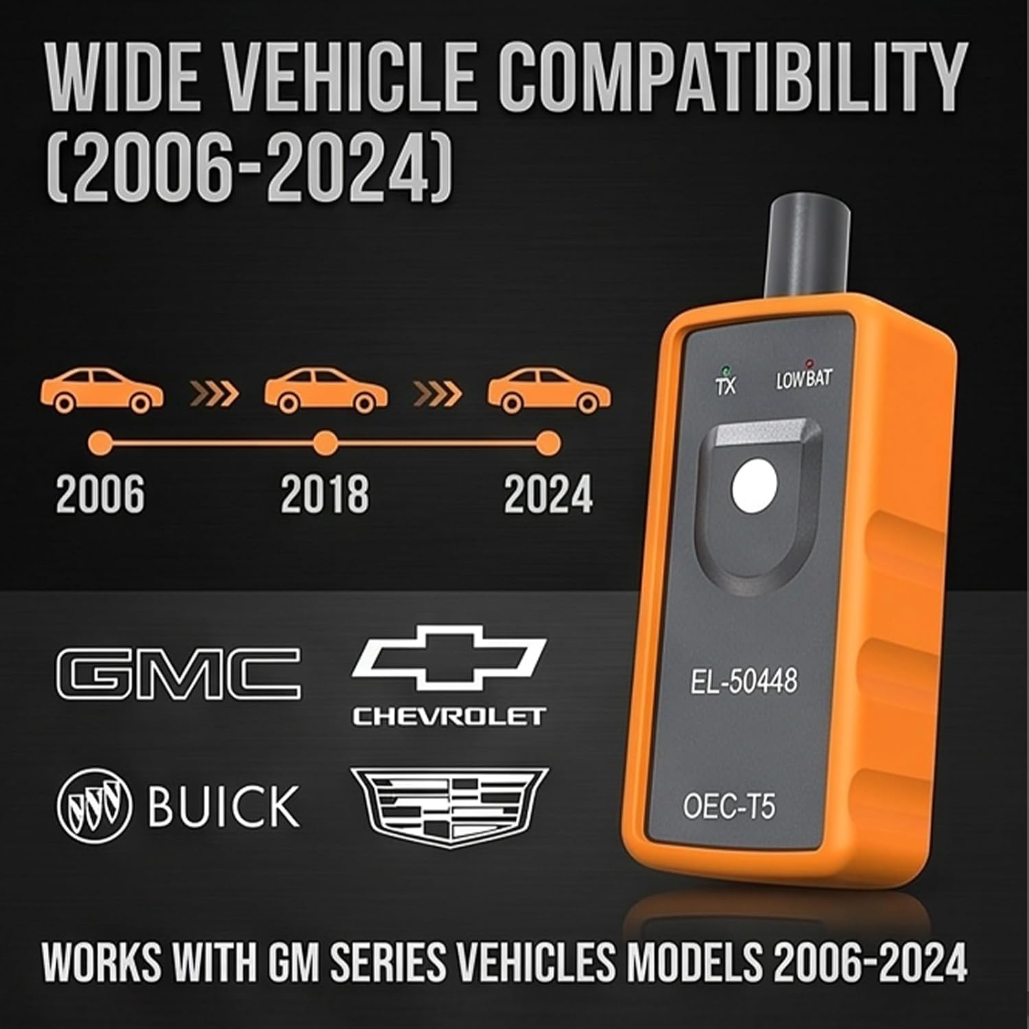EL-50448 TPMS Relearn Tool for GM Series Vehicles, Tire Sensor Activation Reset, OEC-T5, Compatible with 2006-2024 Models
