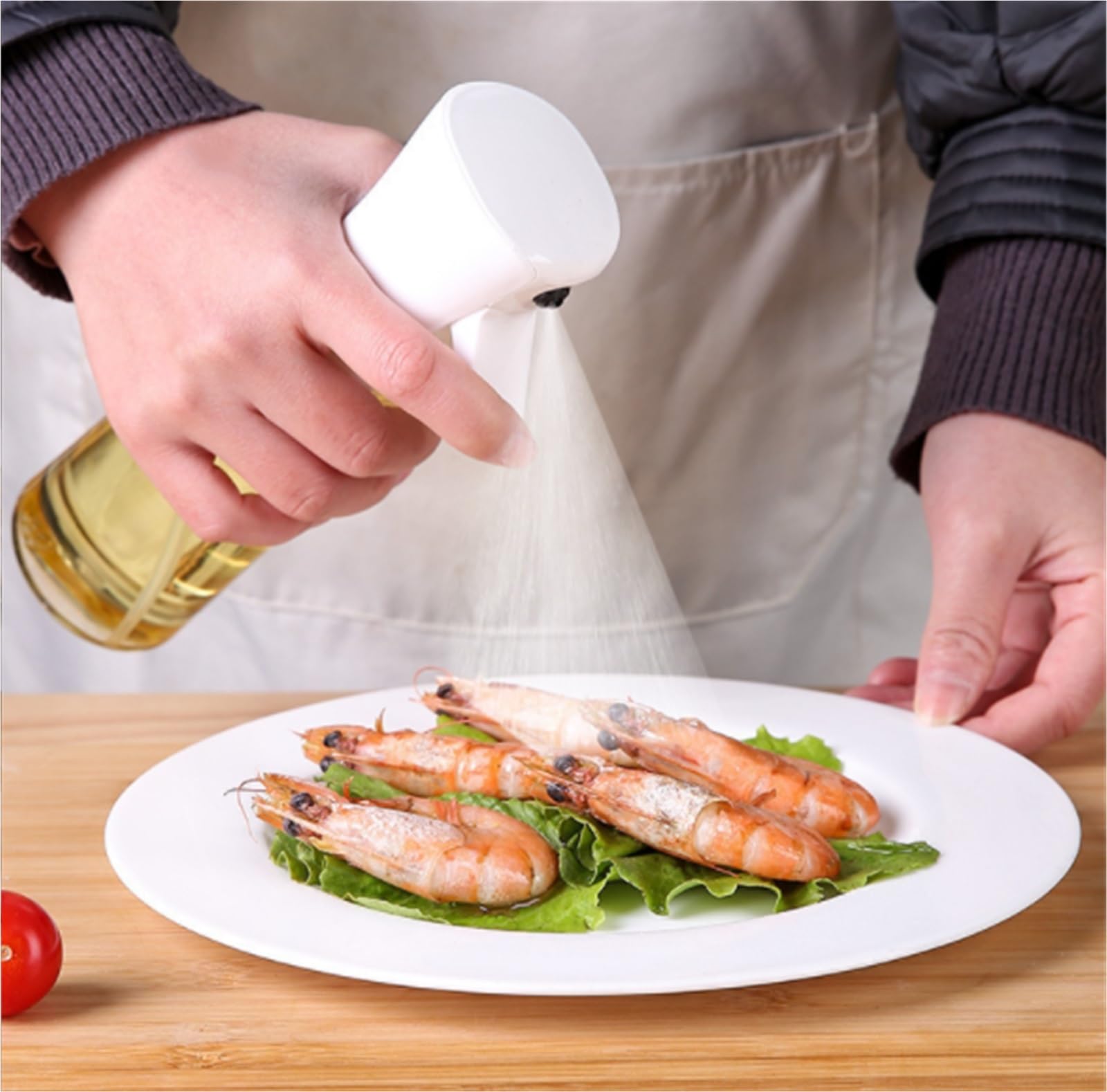 Dispenser Olio d'Oliva e Aceto Spruzzatore For Olio Da Cucina, Erogatore Di Olio D'oliva For Preparare Insalate, Cuocere Al Forno, Friggere, Grigliare Oliera da Tavola(Black,200ml)