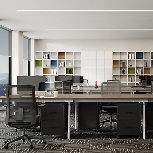 Miniatura 5 de ROSONG Archivador de 2 cajones con ruedas para oficina en casa, archivadores de tela pequeños rodantes debajo del escritorio, soporte de impresora