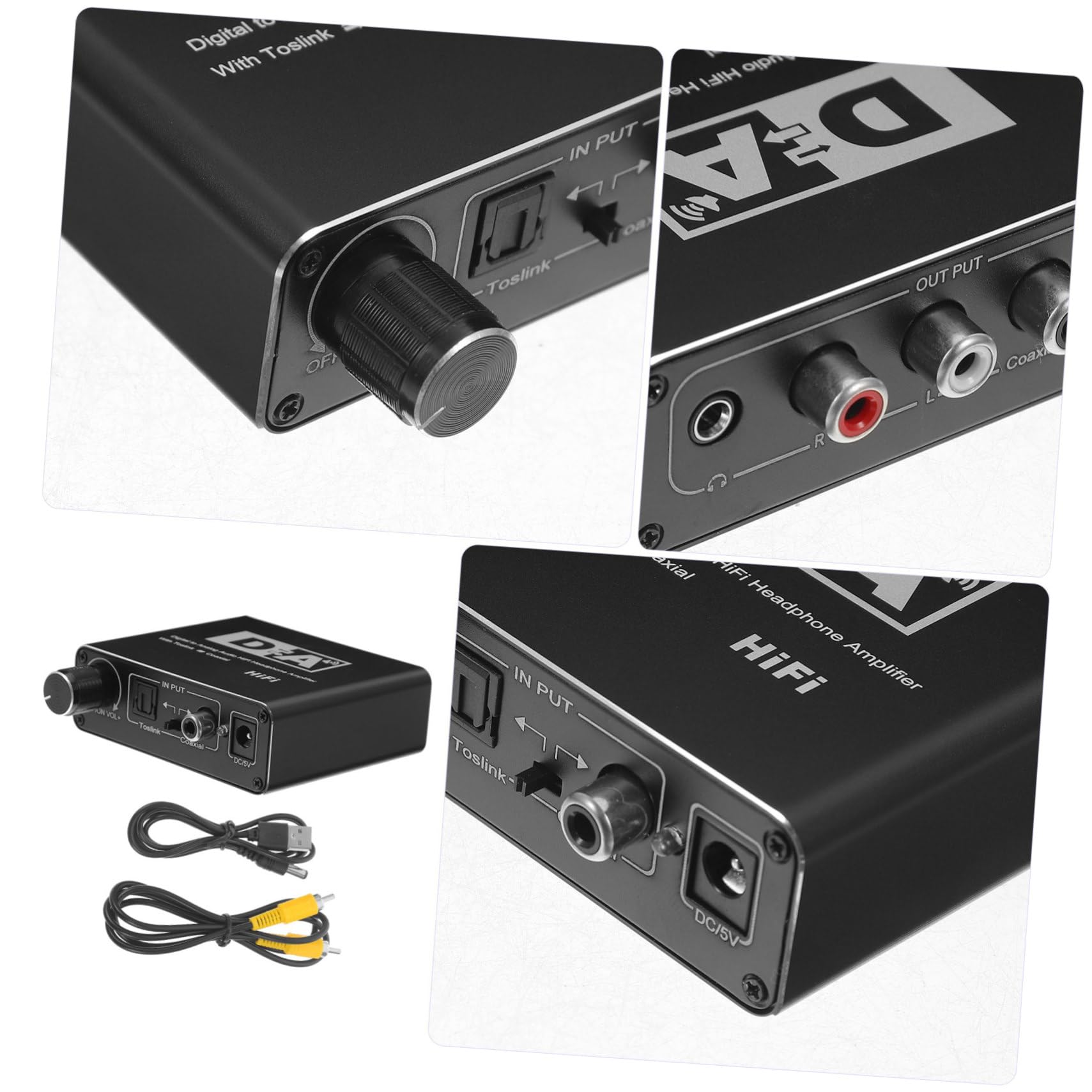 Convertitore Audio Digitale e Coassiale Adattatore Compatto Per Tv e Altoparlanti Per Migliorare Audio Perdita