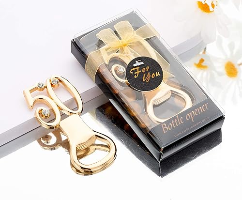 Miniatura 6 de Abrebotellas de cumpleaños número 50, 24 unidades, para fiestas de cumpleaños número 50, recuerdos de boda, recuerdos y decoraciones (24,50)