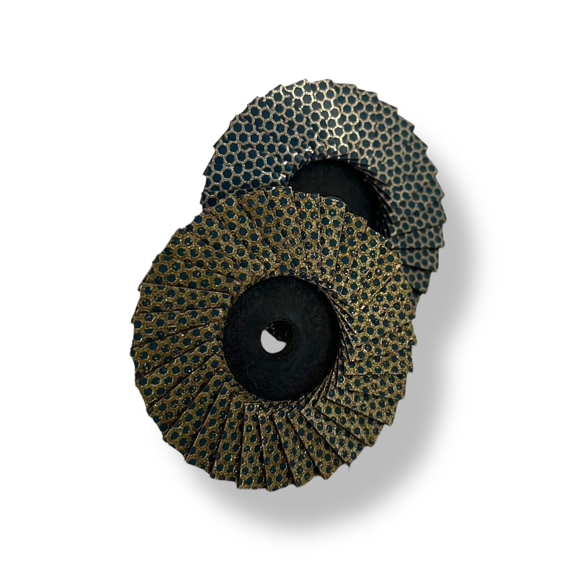 Kit 2 Mini Dischi Diamantati a Lamelle 50 mm M14 – grana 60 + 120 – levigatura e finitura piastrelle, ceramica, pietra – per smerigliatrice – Outillage Carreleur 2.0