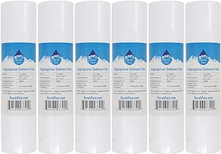 6-Pack Replacement for iSpring RCC7AK Polypropylene Sediment Filter - Universal 10-inch 5-Micron Cartridge Compatible with iSpring 123Filter 6-stage 75GPD Reverse Osmosis ALKALINE PH System