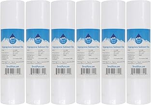 6-Pack Replacement for Watts VIH34APC Polypropylene Sediment Filter - Universal 10-inch 5-Micron Cartridge for WATTS Premier 500223 WH LD Whole House Filter - Denali Pure Brand