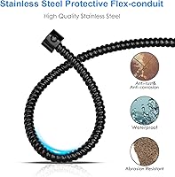 Vista 7 de POWOXI Panel solar de 12 V 1.7 W para recargar alimentador de ciervos, cargador solar impermeable para exteriores con soporte de montaje