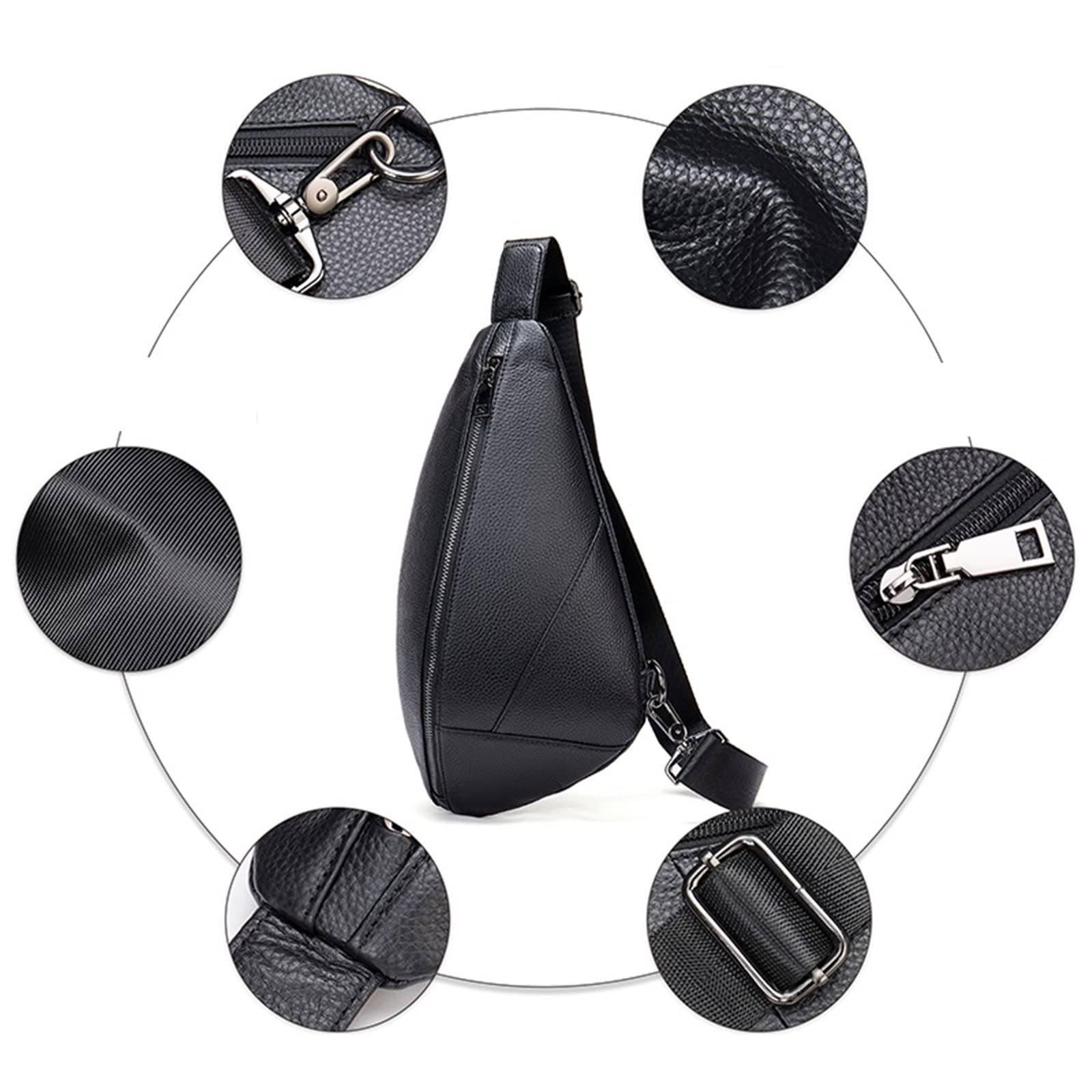 Mochila cruzada impermeable para hombre, mochila diaria, mochila, 1 color, Talla única