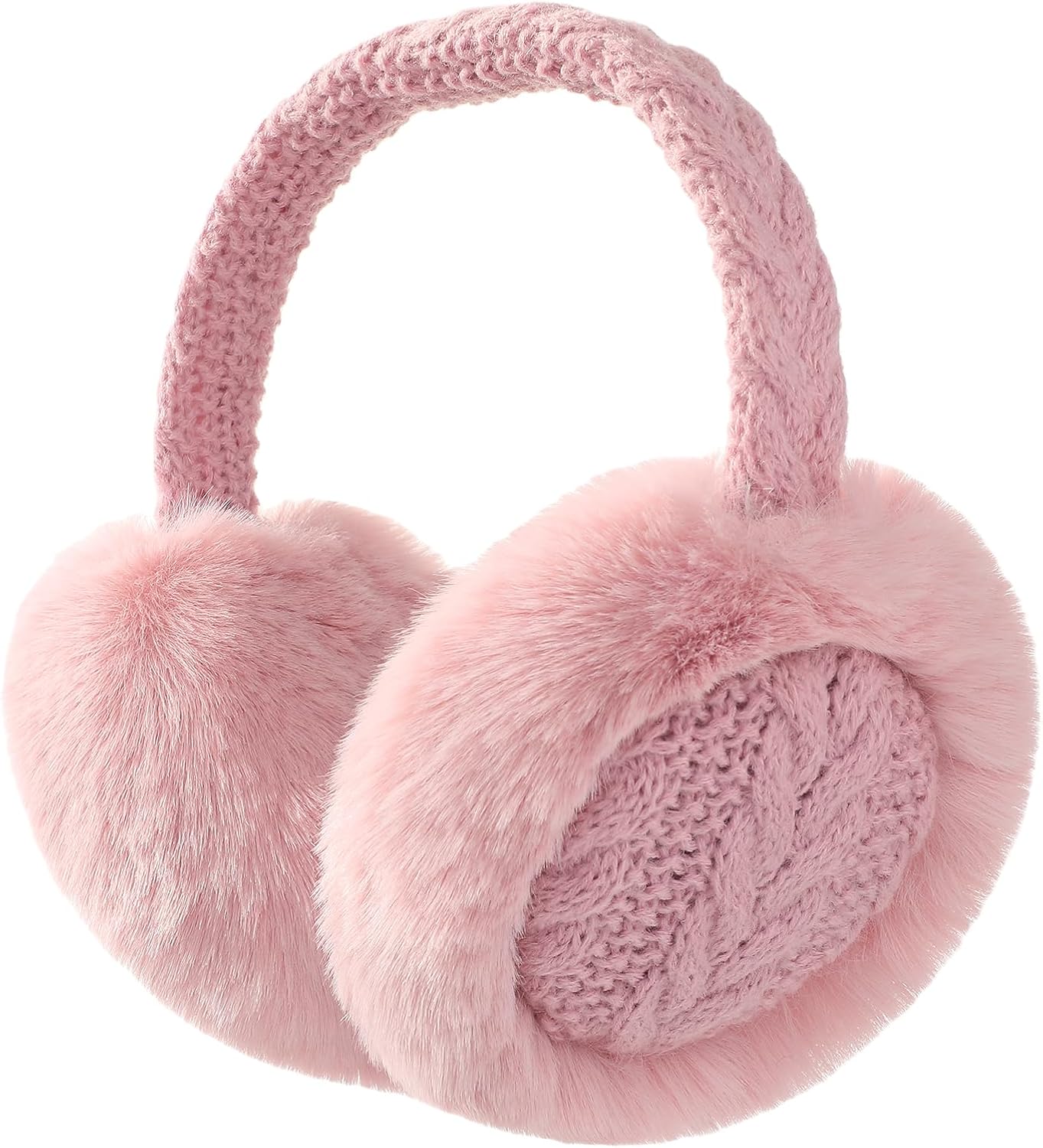 Pleneal Ear Muffs for Winter Women, Foldable Earmuffs Faux Fur Warm Ear Warmers for Women, Outdoor Cute Ear Covers for Girls