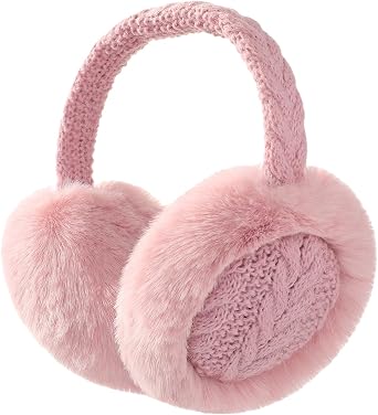 Ear Muffs for Winter Women Foldable Earmuffs Faux Fur Warm Girl Ear Warmers
