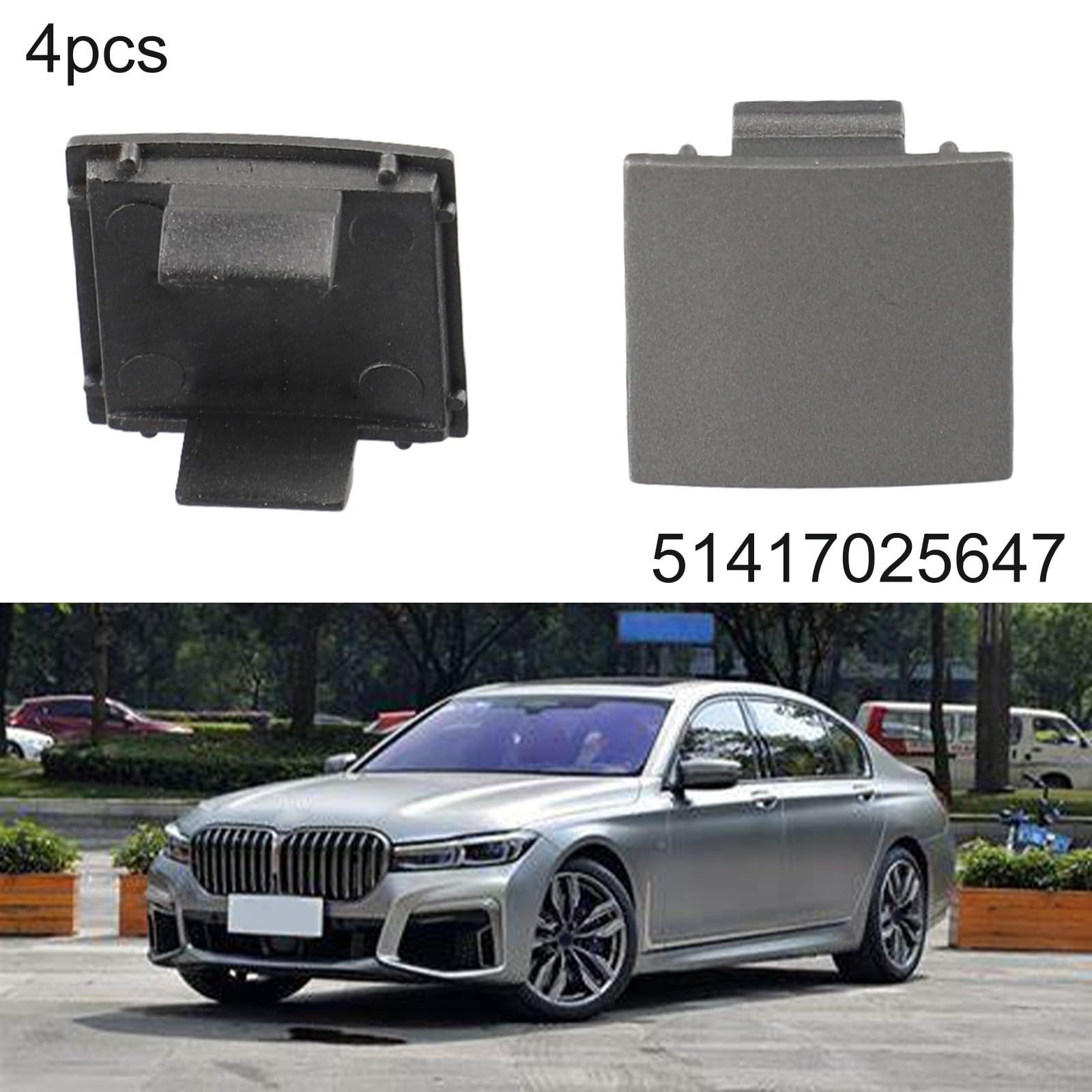 Do BMW serii 7 E65/E66 2002 2008 zestaw osłon panelu drzwi, 4 szt. Pasuje do 745i, 745Li, 750i, 750Li, 760i, 760Li