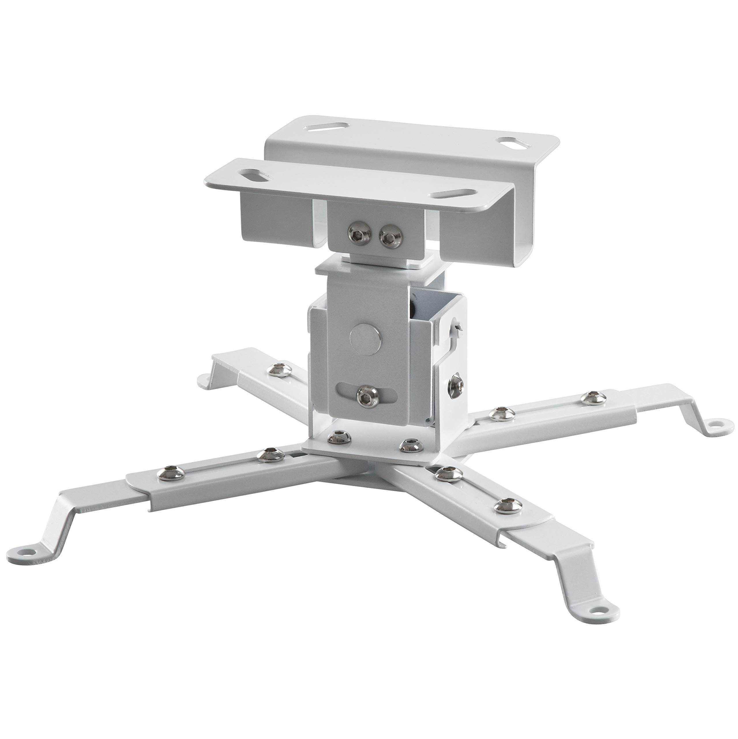 celexon universal Beamer-Decken-Halterung MultiCel1200W weiß | neigbarer & schwenkbarer Projektor-Halter mit 12 cm Deckenabstand | Tragkraft max. 25Kg