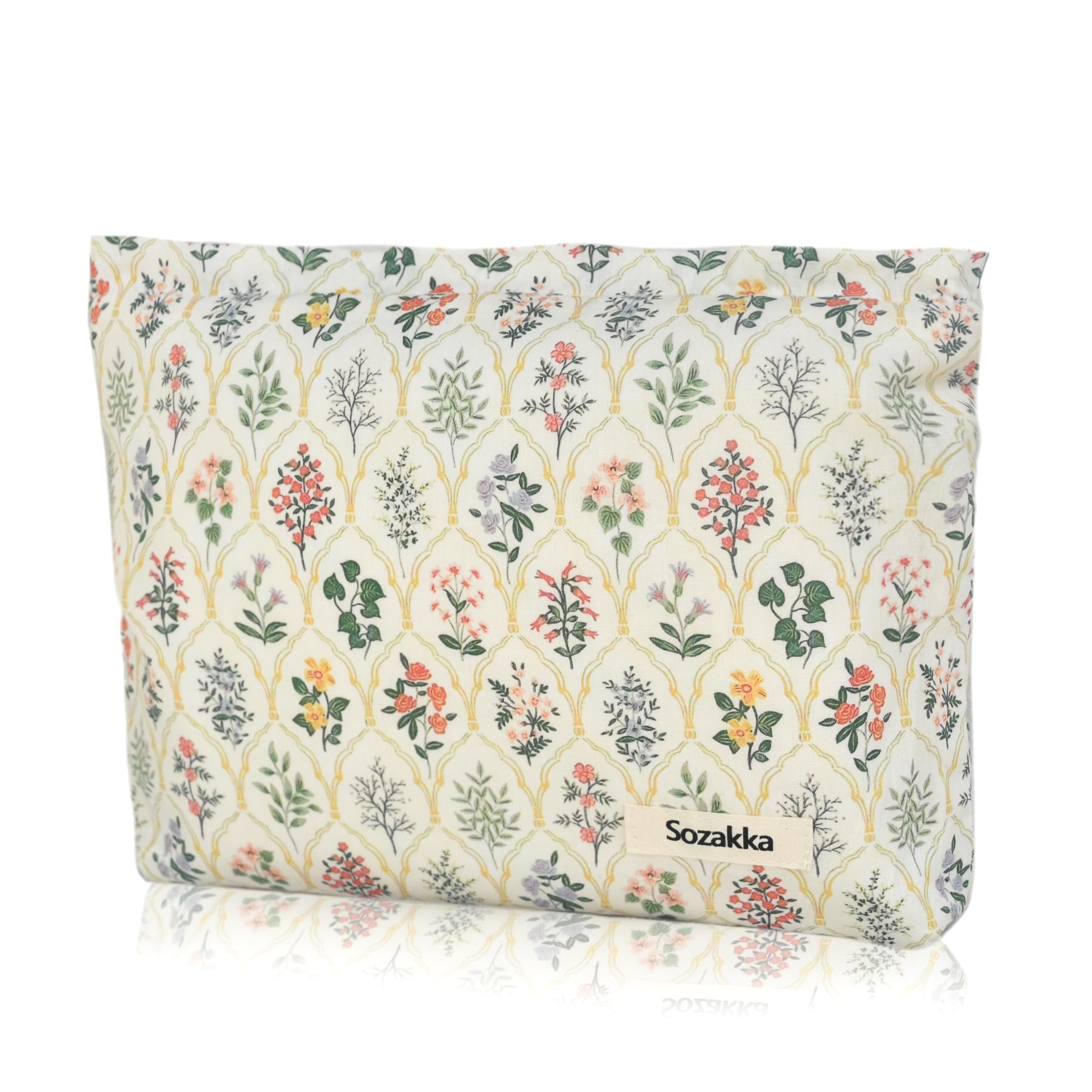 KeYaMee Make Up Bag Cosmetic Bags for Travel Women Floral Organizer Pouch Toiletry Bags with Zipper Large Capacity 01 rhombisch