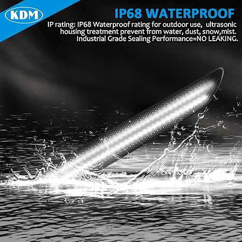 Miniatura 5 de KDM Reflectores LED de marcador lateral para guardabarros, luces de doble fila, compatible con Ford Mustang 2015-2022, ensamblaje de lámpara de