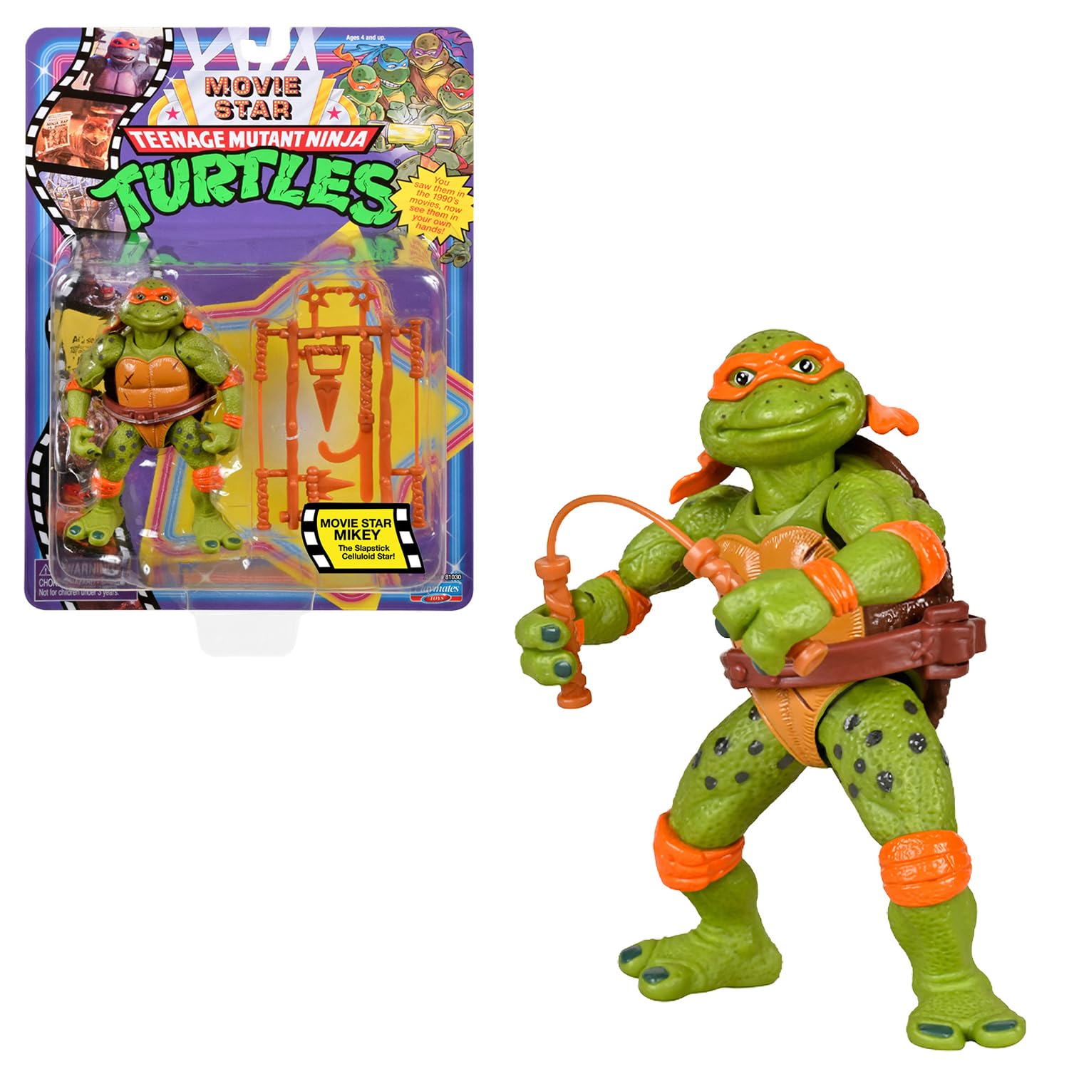 Figurine Tortues Ninja Michaelangelo - Transformable, 1992, Playmates