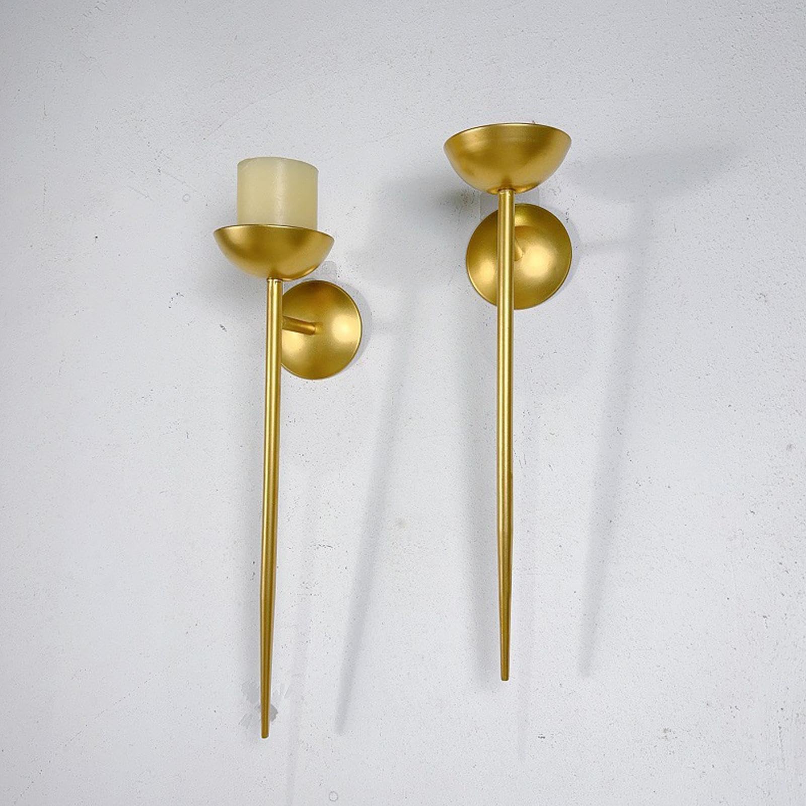 Applique per candele da parete, portacandele da parete - Portacandele in metallo | Eleganti portacandele per camera da letto, soggiorno, cucina, bagno