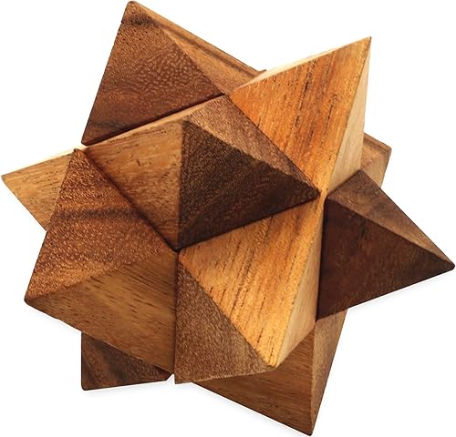 Miniatura 9 de BSIRI Juegos para adultos, regalos de cubo de estrellas de madera, juego de rompecabezas de rompecabezas de la lógica juegos para niños y