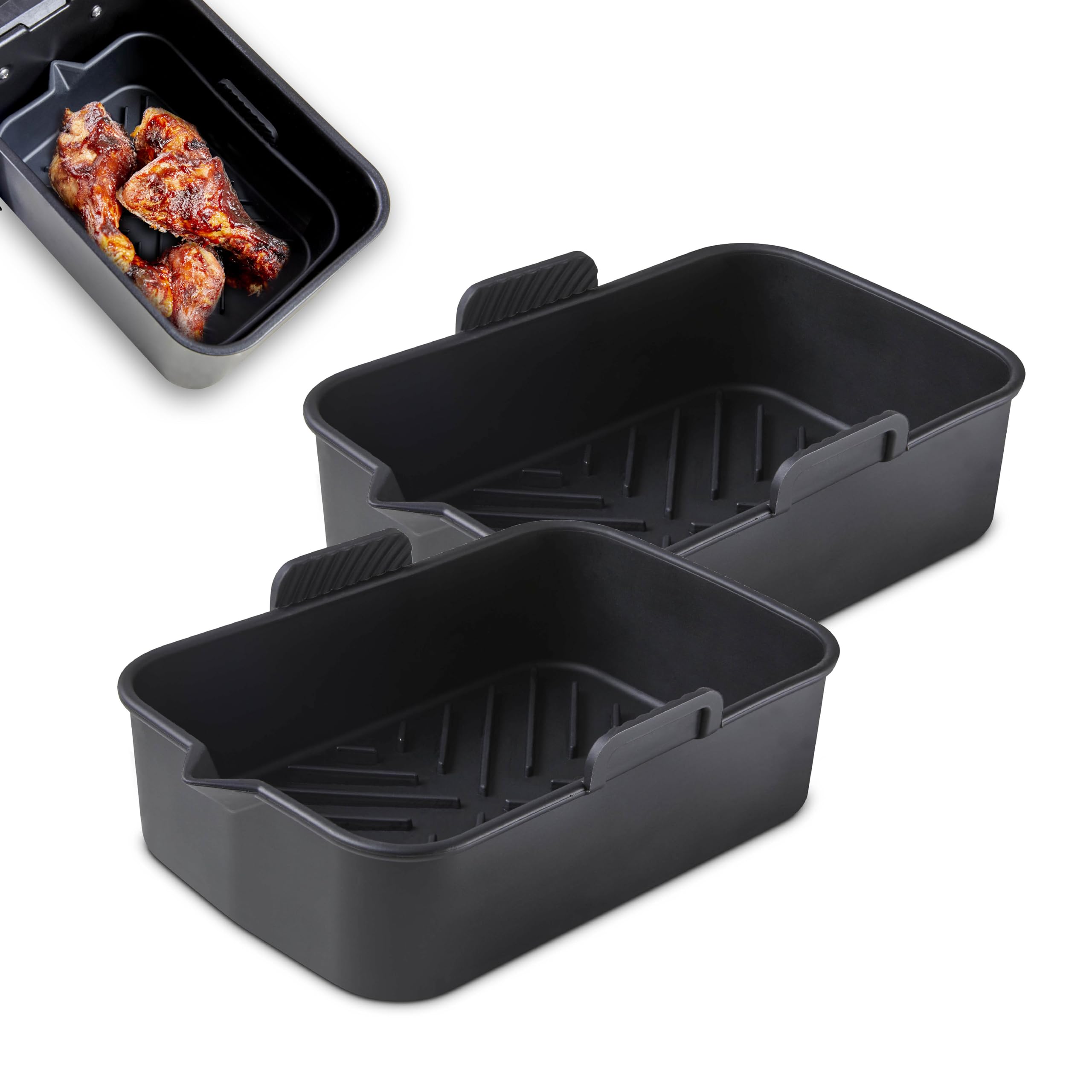 Tower 2 X Rectangular Solid Air Fryer Trays