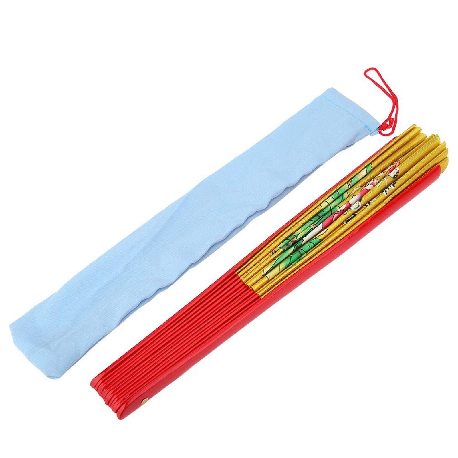 OUKENS Strength Training Dance Fan,Tai Chi Martial Arts Kung Fu Bamboo Silk Fan Right Hand Wushu Dance