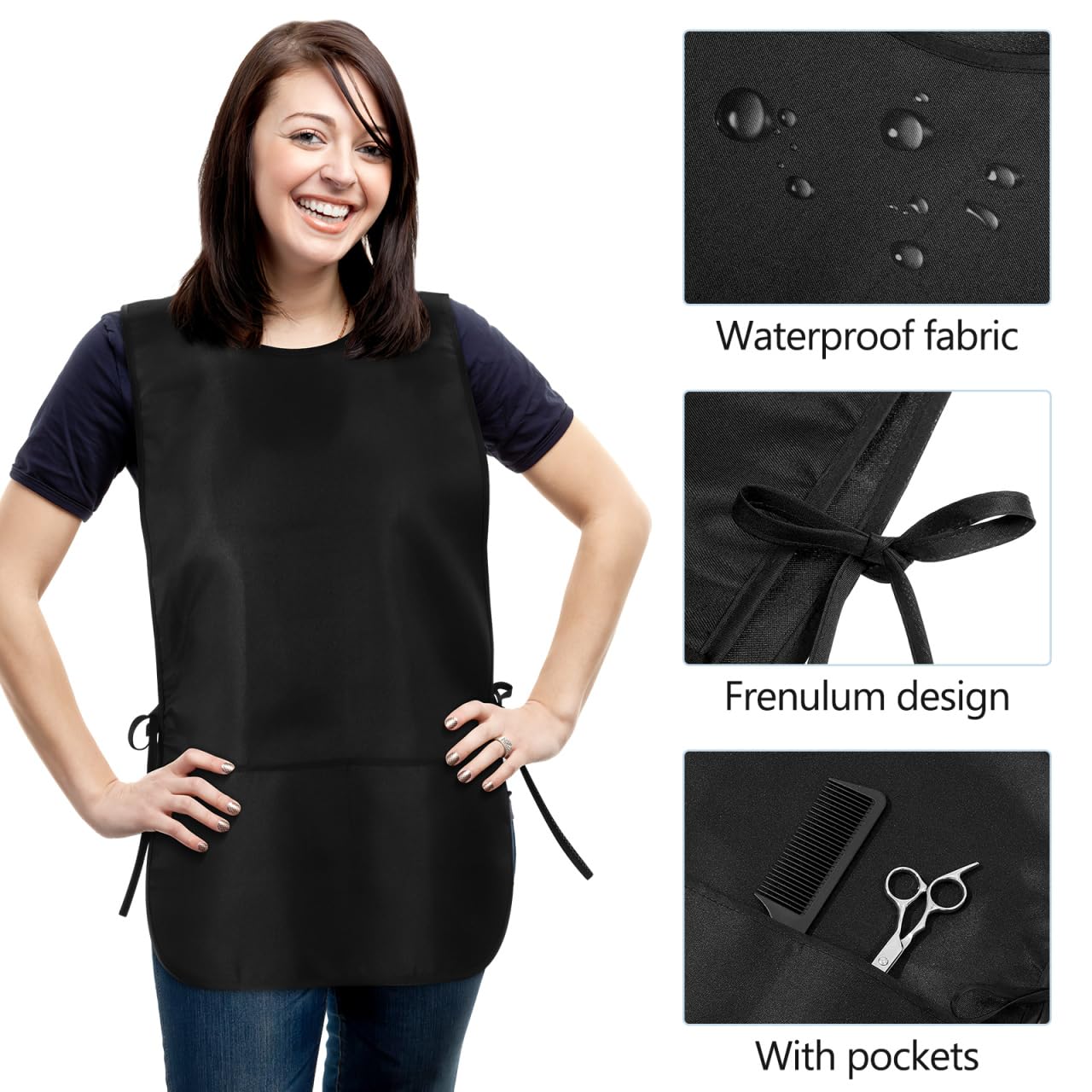 Zerodeko Delantal De Peluquero Resistente A Las Manchas Y Uniforme De Peluquero Para Hombres Y Mujeres Delantal De Peluquería