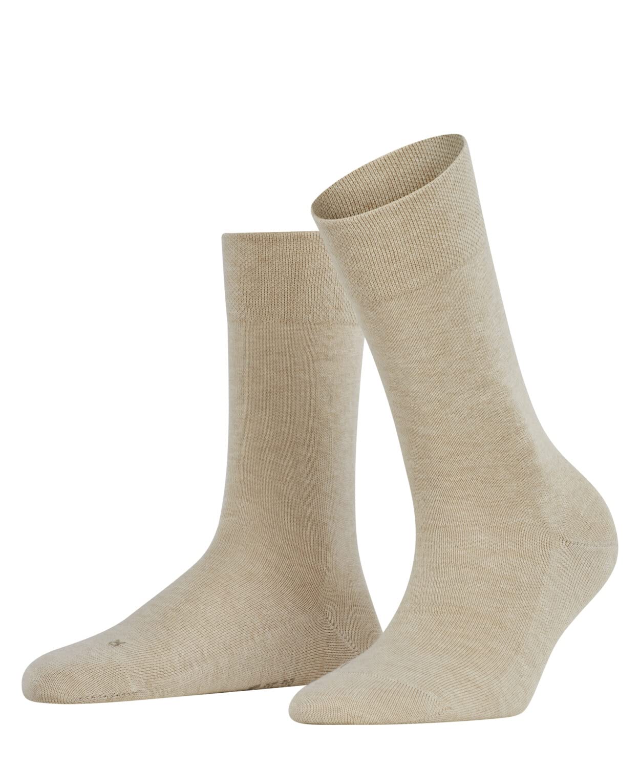 FALKE Women's Sensitive London W So Cotton With Soft Tops 1 Pair Socks, Beige Sand Melange 4650, 5.5-8
