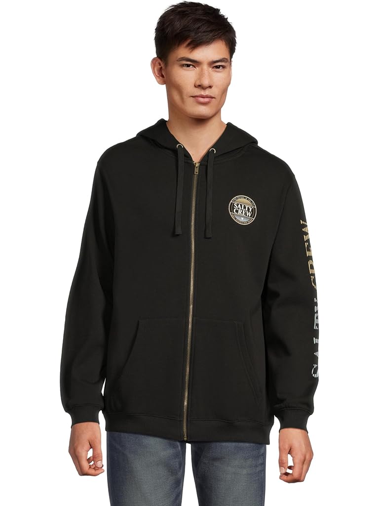 Black Salty Crew Simple Fade Zip Fleece