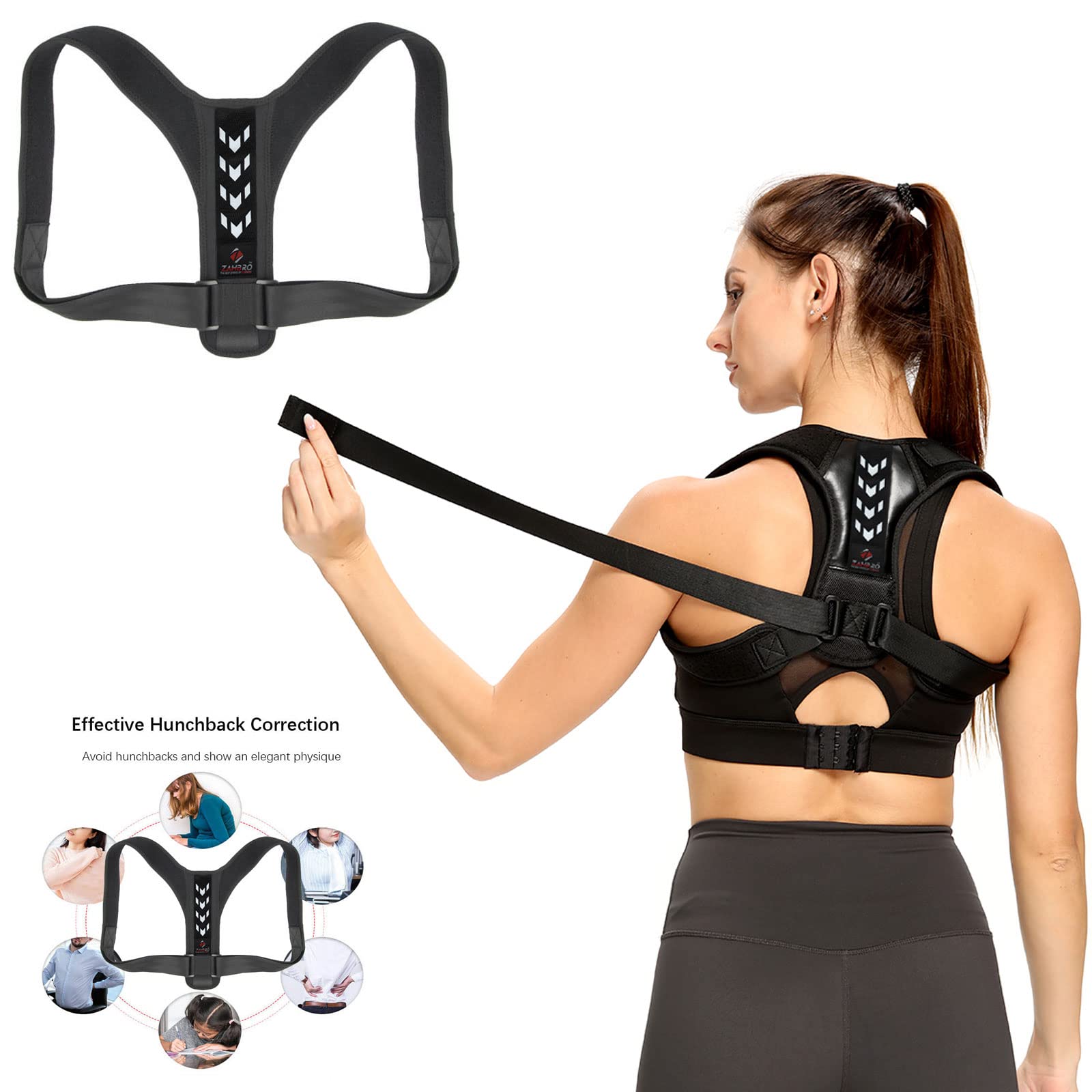 Posture Corrector for Men and Women - Adjustable Clavicle Brace for Improved Posture & Back Pain Relief - Comfortable & Breathable Upper Back Shoulder Support
